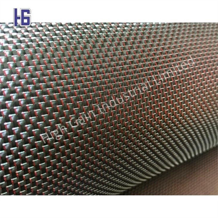 carbon fiber 3K with red thread
