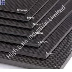 Beth yw trwch cyffredin bwrdd ffibr carbon?